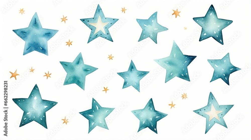 a painting of a bunch of stars on a white background. generative ai a painting of a bunch of stars on a white background. generative ai