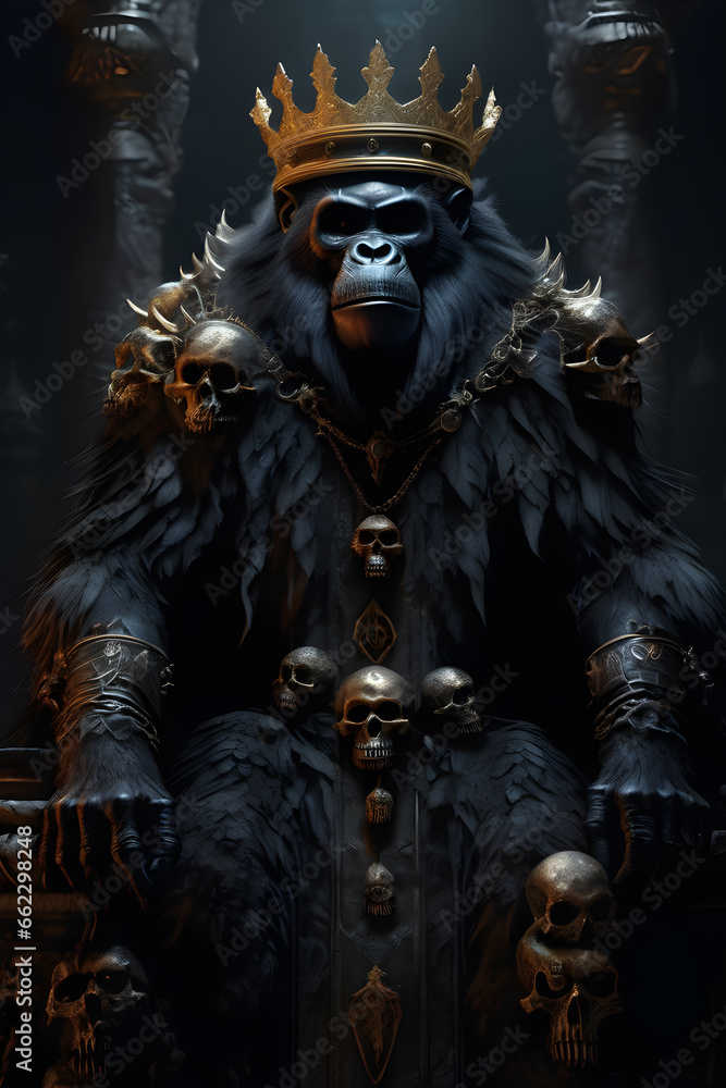 Sinister Ape: Crowned Lord of Skulls