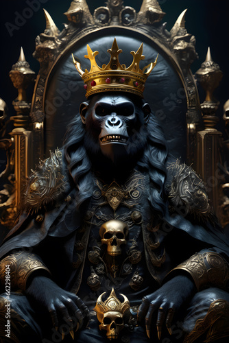 Sinister Ape: Crowned Lord of Skulls © Ds
