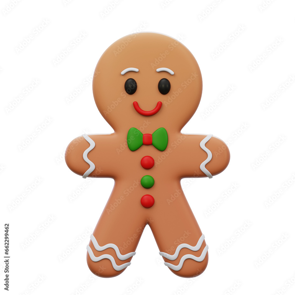 Gingerbread 3D Icon Transparent Background Gingerbread 3D Icon Transparent Background