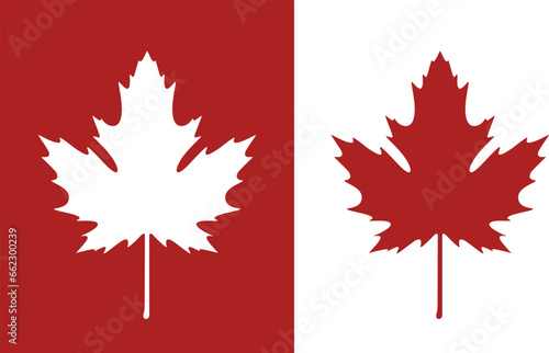 Maple leaf logo. Isolated maple leaf on white background