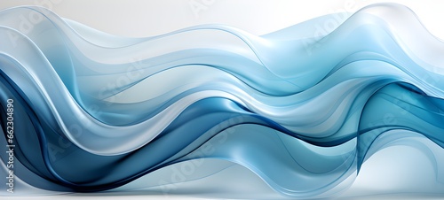 Dark blue paper waves abstract banner design. Elegant wavy vector background