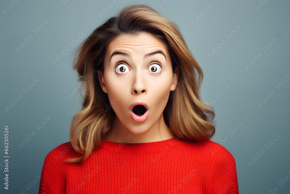 A woman with their mouth slightly open in shock, Confusion or Surprise A woman with their mouth slightly open in shock, Confusion or Surprise
