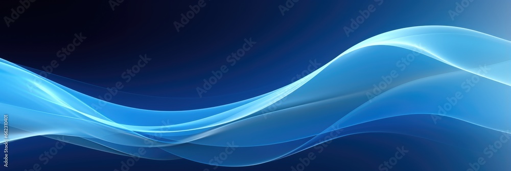 Obraz premium Abstract blue wavy background with dynamic effect.