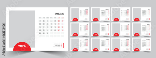 Desk Calendar Template 2024