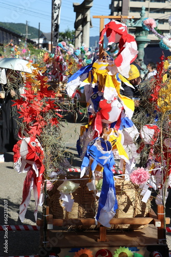 山﨑八幡宮秋季例大祭、山崎八幡宮、秋、祭り、2023年、山車、本山神事