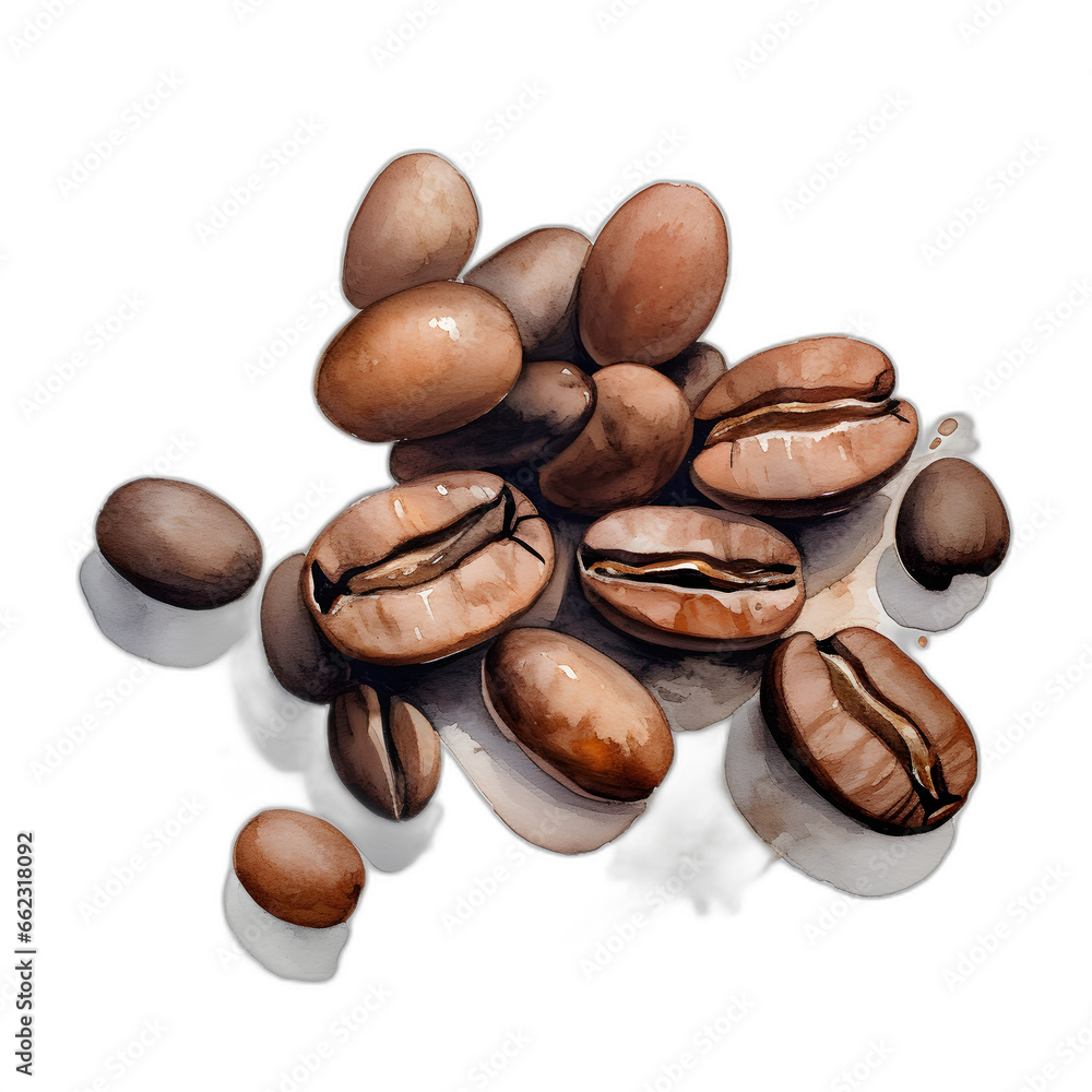 Naklejka premium coffee beans png without background