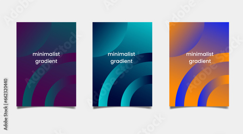 A4 vector illustration of gradient background. Vibrant, blue, and orange gradients. Perfect for flyer, web, poster template. © Almas Ikhwan