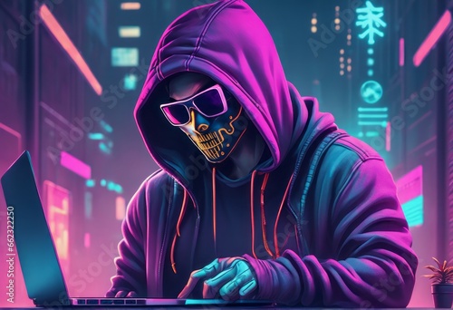 cyber hacker hacker with computer cyber hacker hacker with computer hacker hacker with laptop in the office