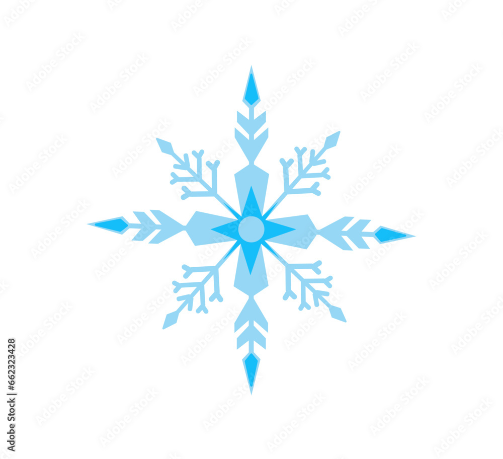 Snowflake vector illustration on white background Snowflake vector illustration on white background