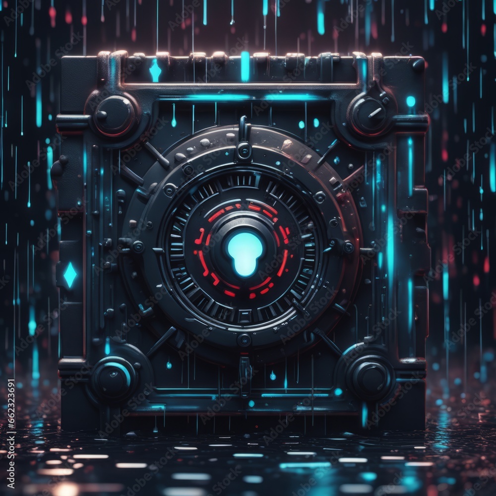 abstract technology background with futuristic elements. cyber security system. 3d render illustration abstract technology background with futuristic elements. cyber security system. 3d render illust