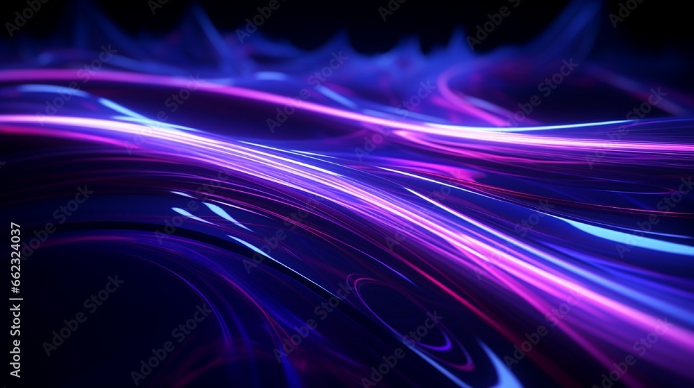 Blue and purple neon lights glowing background Blue and purple neon lights glowing background