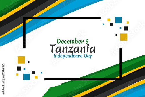 December 9, Independence Day of Tanzania vector illustration. Suitable for greeting card, poster and banner.