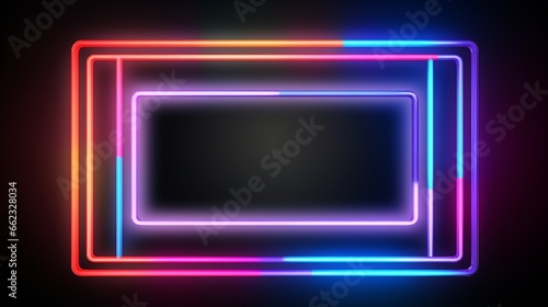 Colors neon frame in stacking style design
