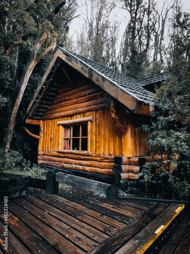 Famosa casa de Bosque, ubicada en el Bosque de Arrayanes. San Carlos de Bariloche.
La historia cuenta que Walt Disney se inspiró en esta casa y en el Bosque de Arrayanes para crear sus peliculas. photo