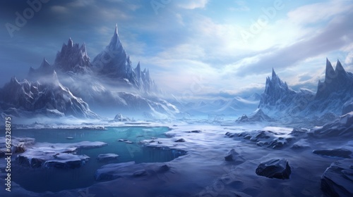 Breathtaking Frozen Landscape Game Art © Damian Sobczyk