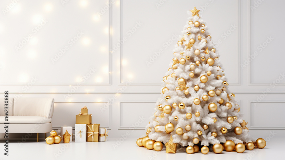 Christmas tree golden colour, Christmas, New Year Christmas tree golden colour, Christmas, New Year