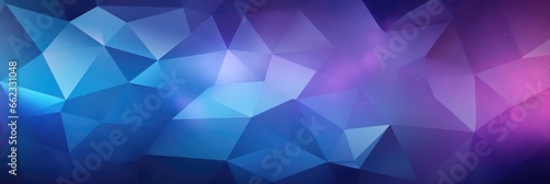 A blue and purple abstract background with triangles.