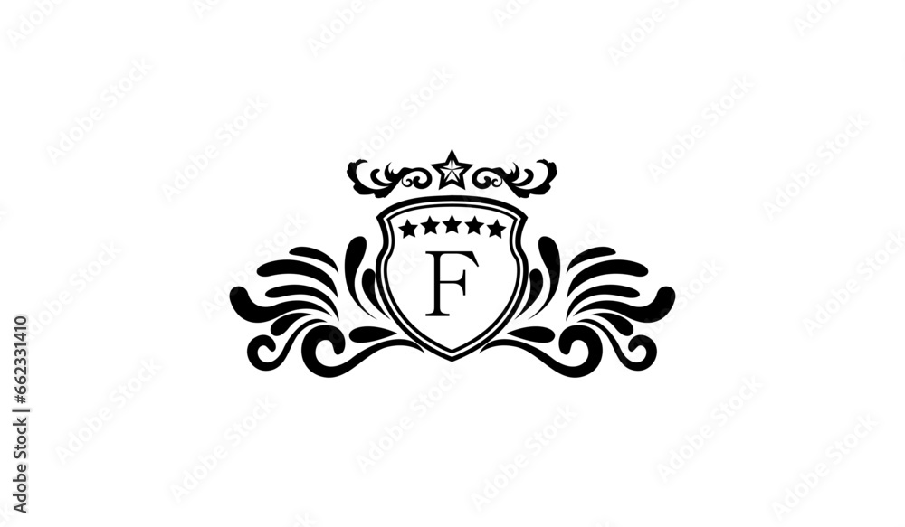 Luxury Retro Elegant Logo F Luxury Retro Elegant Logo F