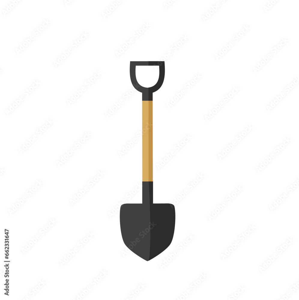 Shovel icon. Vector simple flat