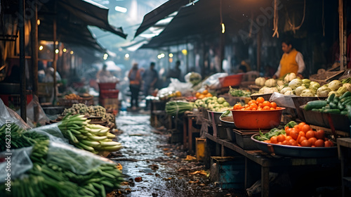 Fresh Vegetable Stand at the Market