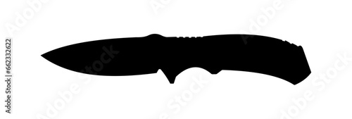 Knife silhouette. Military knife, tactical knife, hunting knife - vector illustration