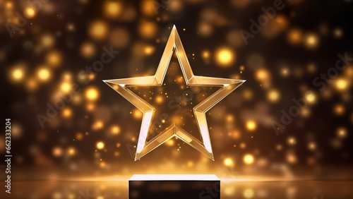 an illustration in the shape of a shining star. generative AI