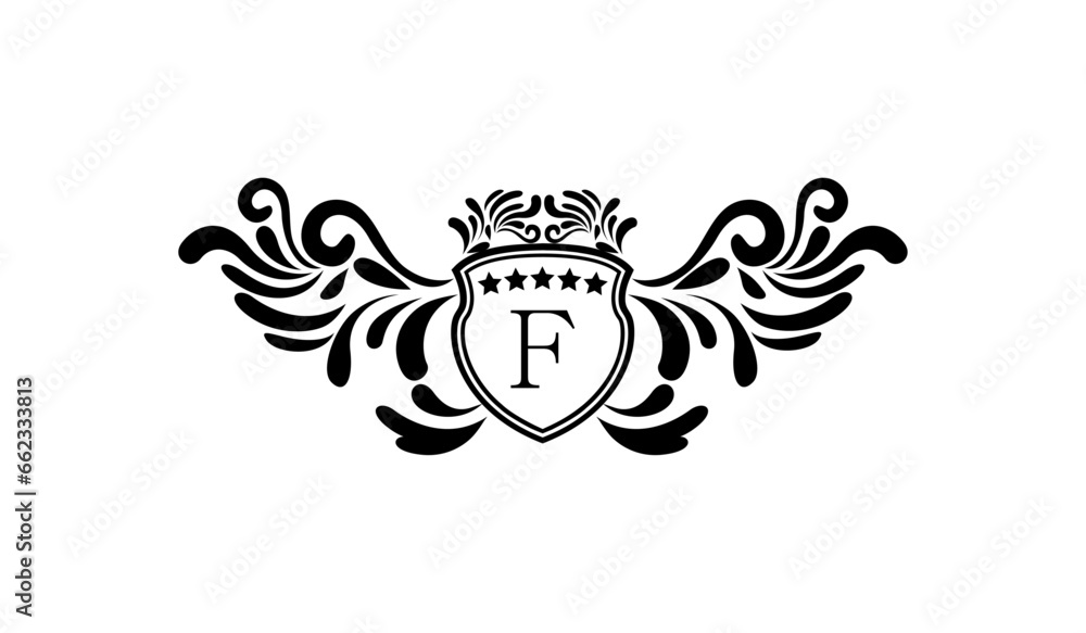 Luxury Retro Elegant Logo F Luxury Retro Elegant Logo F