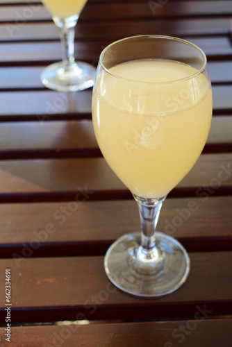 Photography A glass of white sturm (young wine)