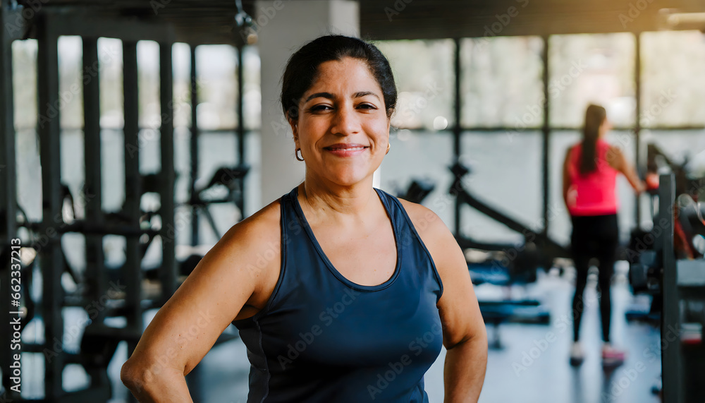 Fototapeta premium adult woman in the gym