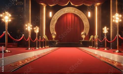 3d render of a red carpet with a golden carpet and a black background 3d render of a red carpet with a golden carpet and a black background 3d rendering of red carpet and stage