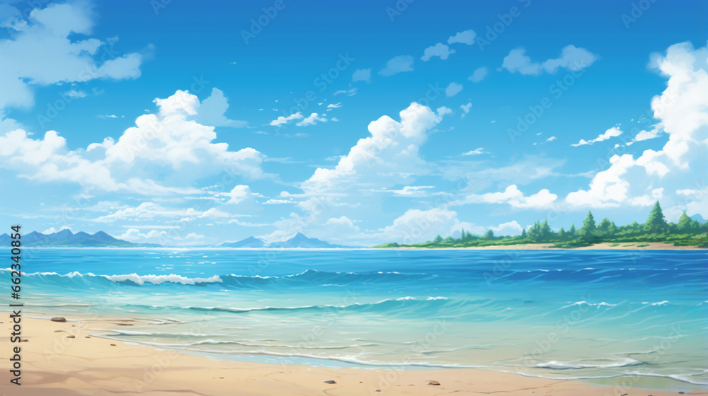 Fototapeta premium Background image of a quiet seaside atmosphere.