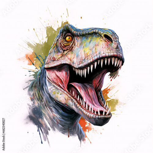 tyrannosaurus rex dinosaur illustration © Mel