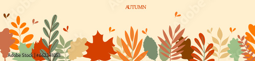 autumn leaves vector illustration pattern design photo