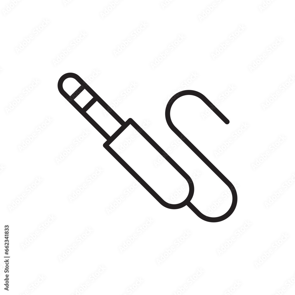 AUX icon. Audio cable icon. Aux sign. Audio cable sign. DJ cable symbol. Aux symbol vector pictogram flat sign design. UX UI icon AUX icon. Audio cable icon. Aux sign. Audio cable sign. DJ cable symbol. Aux symbol vector pictogram flat sign design. UX UI icon