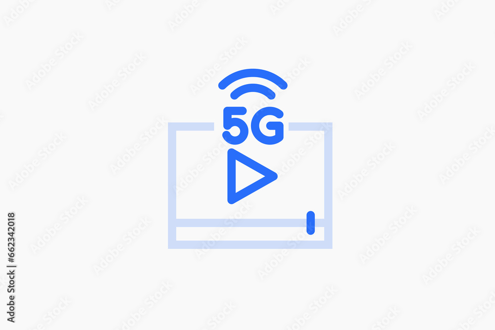 5g internet streaming technology illustration in flat style design. Vector illustration.
5g internet streaming technology illustration in flat style design. Vector illustration.