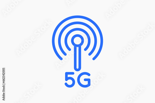 5g internet connection technology illustration in flat style design. Vector illustration.
