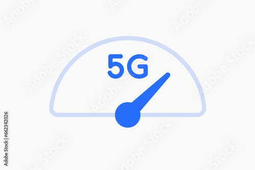 5g internet speed illustration in flat style design. Vector illustration.

