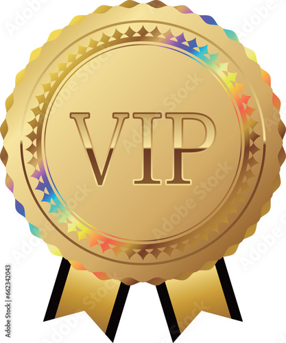 高級感のあるVIPエンブレム　レインボーゴールド