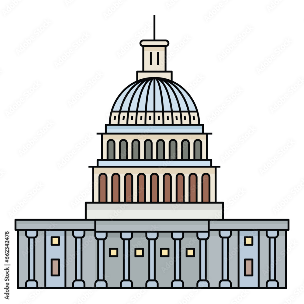 World famous building for Washington D.C America Capitol