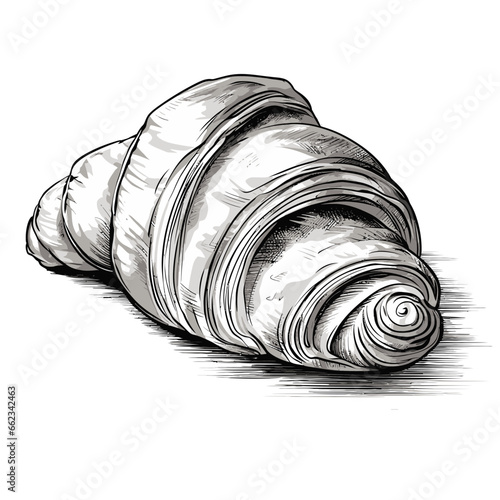 croissant vector isolated on white