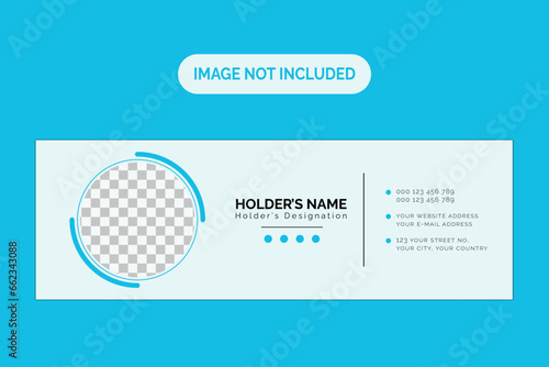 Vector email signature template or email footer and personal social media cover design.