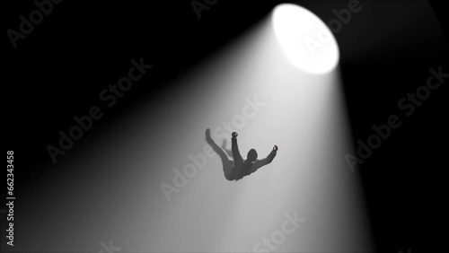a man falls into the void