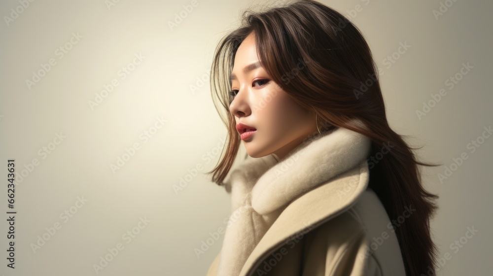 Beautiful asian woman wearing winter sweater Beautiful asian woman wearing winter sweater