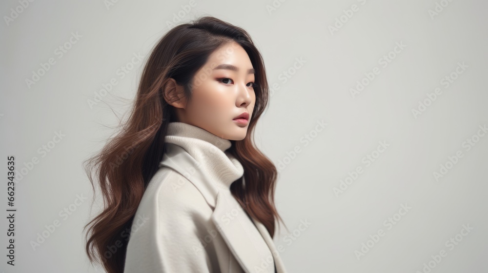Beautiful asian woman wearing winter sweater Beautiful asian woman wearing winter sweater