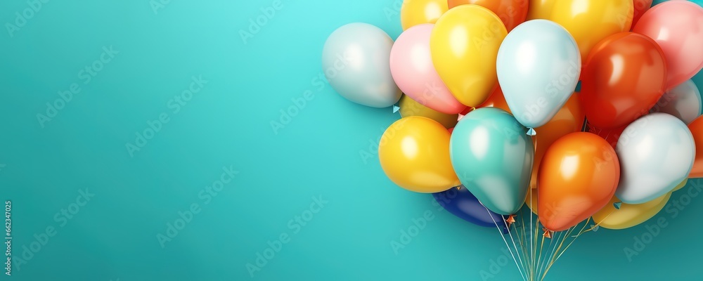 colorful balloons on white background. generative AI colorful balloons on white background. generative AI
