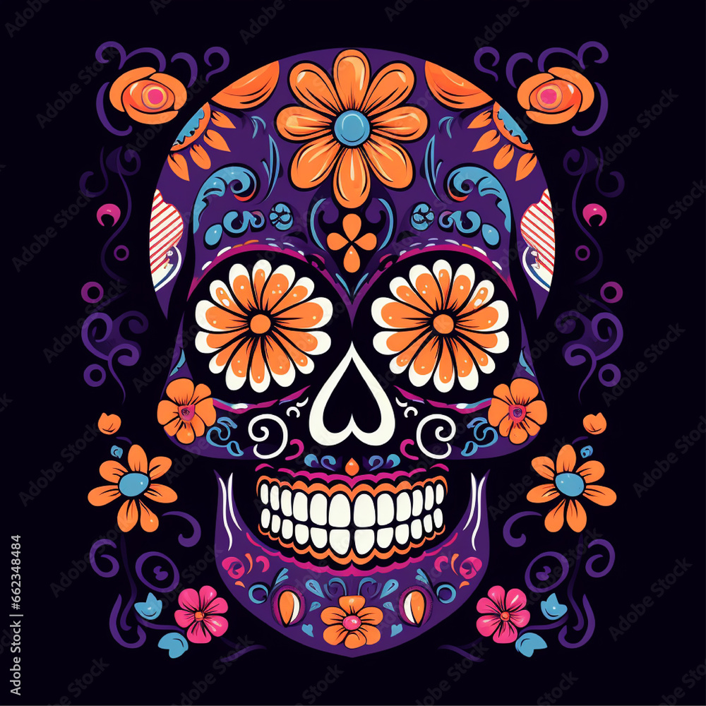 hand drawn flat dia de muertos skulls collection, colorful sugar skulls with flowers, set of day of the dead sugar skulls with flowers, hand drawn flat dia de muertos skulls collection, colorful sugar skulls with flowers, set of day of the dead sugar skulls with flowers,