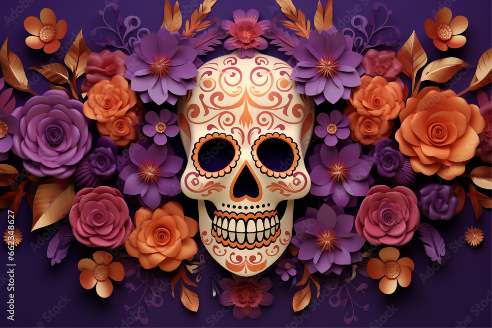 gradient dia de muertos celebration background, happy dia de muertos on purple background, day of the dead flowers card, dia de muertos theme gradient dia de muertos celebration background, happy dia de muertos on purple background, day of the dead flowers card, dia de muertos theme