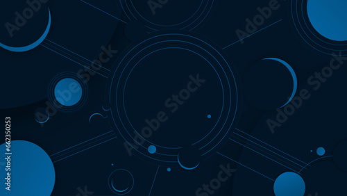 futuristic  blue round and neon effect background graphic