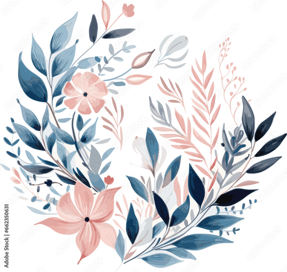 Watercolor Florals rose for Graphic Design, floral background